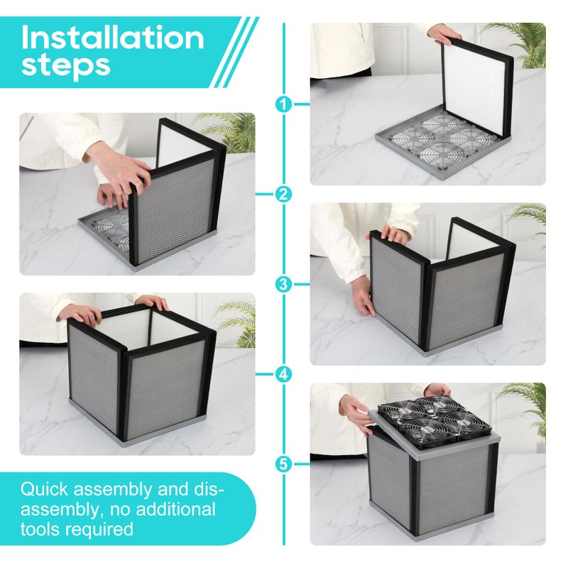 WOUDY 3Pro Air Purifier for Large Homes up to 3400ftÂ² - CADR 440cfm, Detachable & Portable - Fits in 20" Suitcase - Image 3