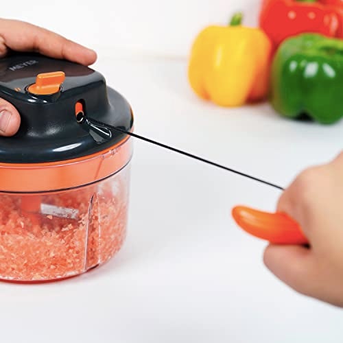 Meyer 2 Speed Pulling Chopper - Vegetable Cutter, Kitchen Accessories Items, Orange - Image 3