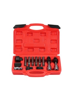 13 Pcs Alternator Pulley Tool Kit, Alternator Freewheel Pulley Puller Removal Engine Auto Tool Set Insert Bit Socket Set Tool Kit with Storage Case