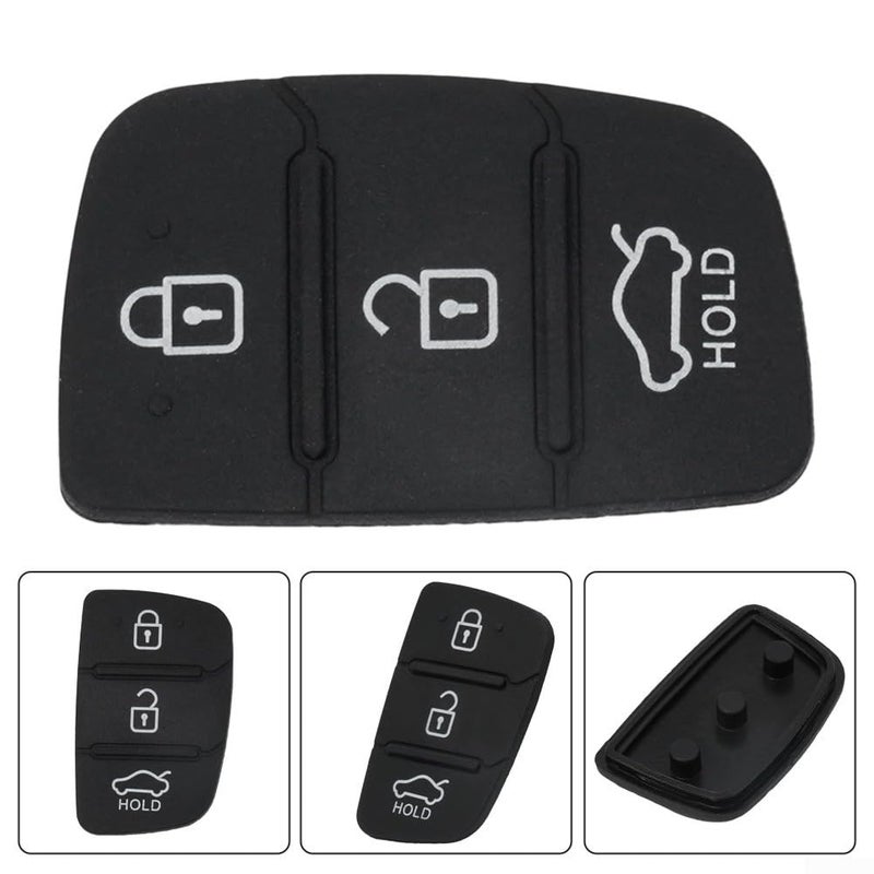Rubber Key Pad Replacement for Car Remote Key Button Repair Cover Black - Image 5