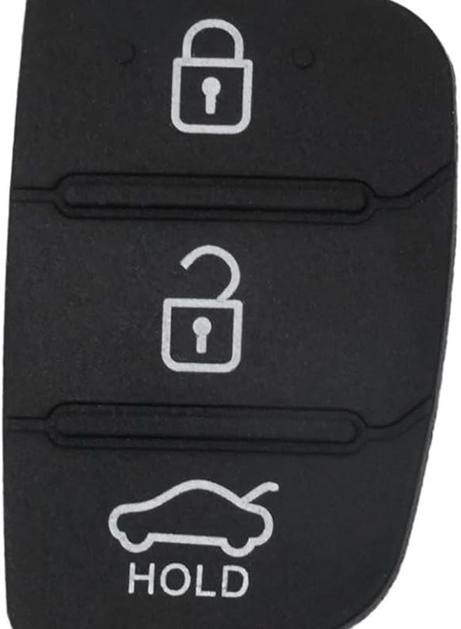 Rubber Key Pad Replacement for Car Remote Key Button Repair Cover Black - Image 1