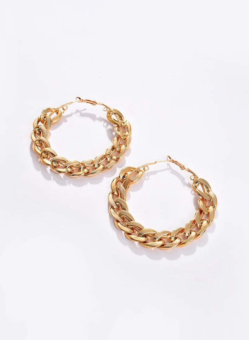 SOHI Contemporary Artificial Hoop Earring Jewellery