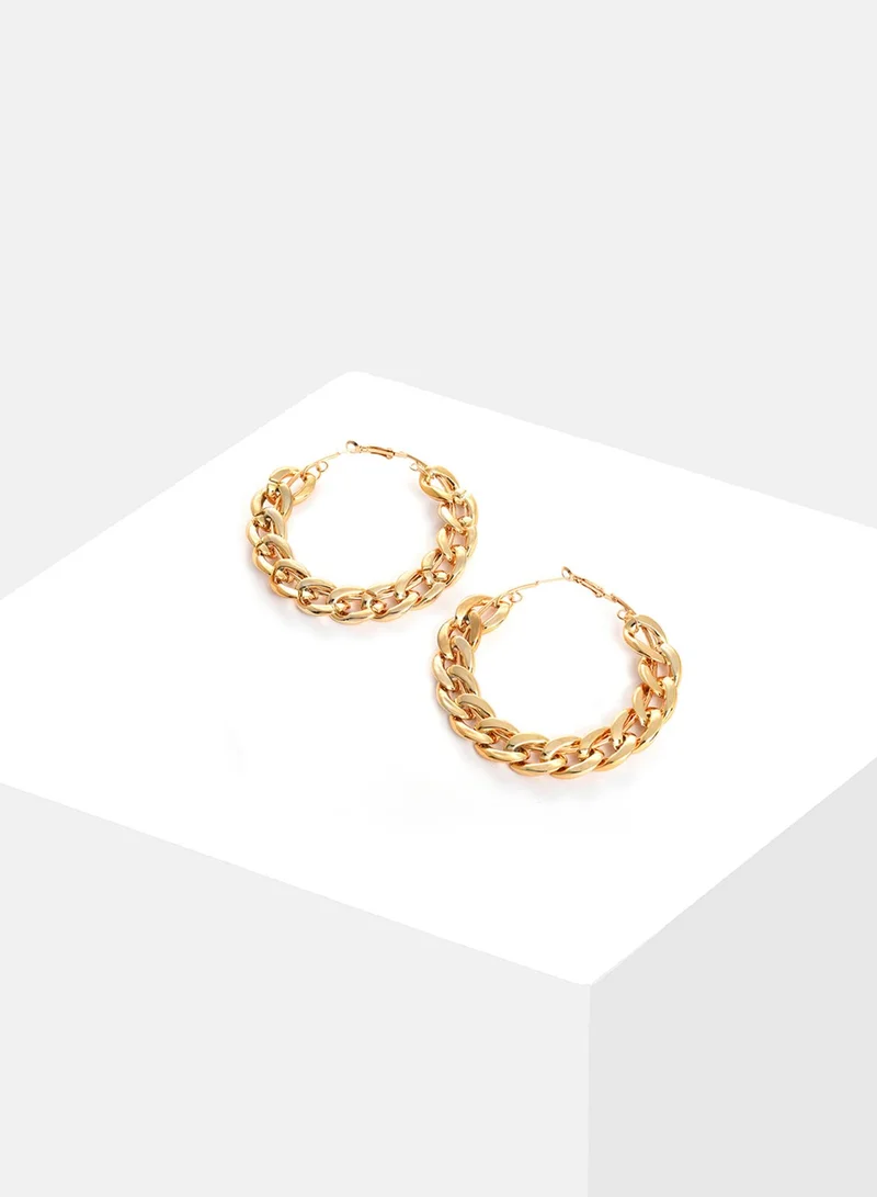 SOHI Contemporary Artificial Hoop Earring Jewellery