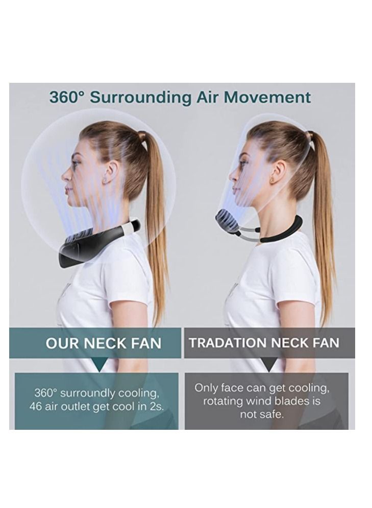 NEXAIR Portable Neck Fan - 3 Speed Rechargeable Bladeless Neck Cooler, Quiet Operation, Comfortable Lightweight Personal Neck Fan For Women & Men Modern Design, Great Fan For Travel, Outdoors & Sports - Image 4