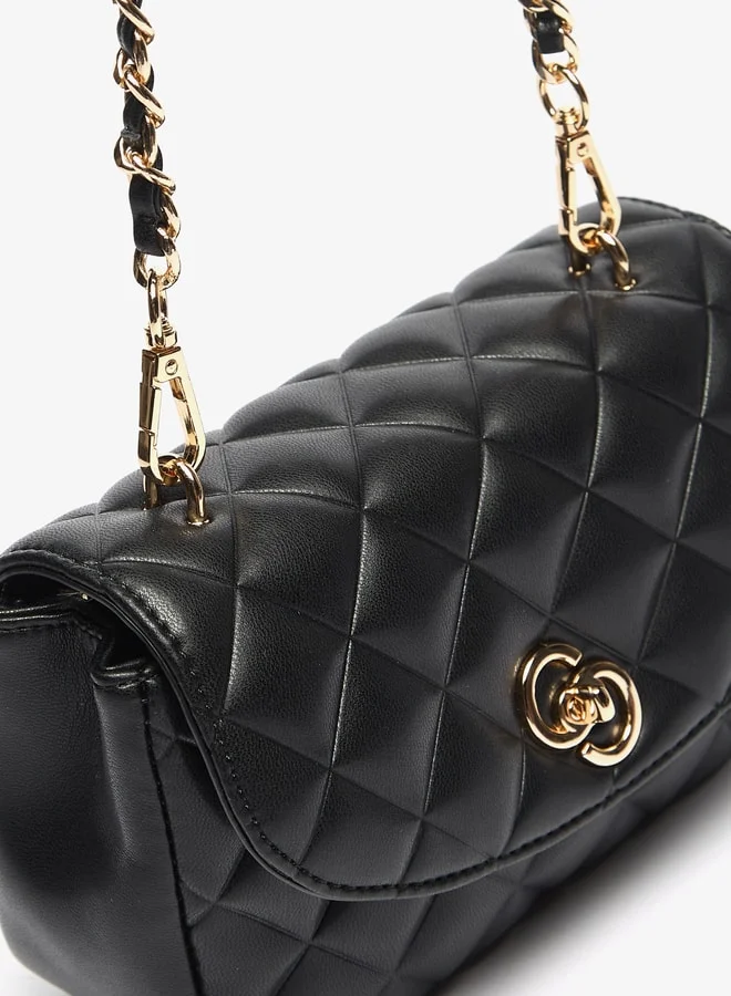 Celeste Women's Quilted Crossbody Bag with Flap Closure