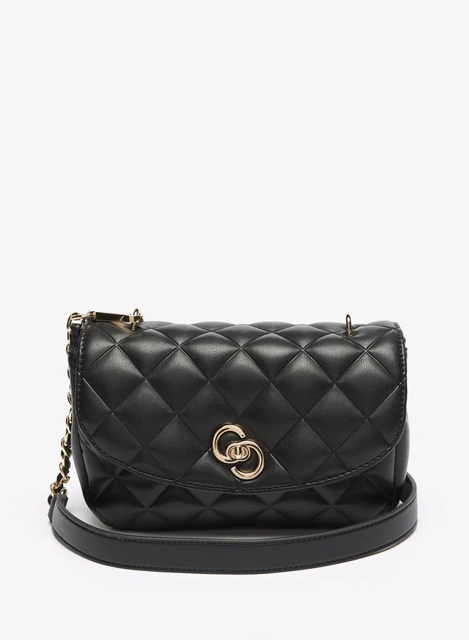 Celeste Women's Quilted Crossbody Bag with Flap Closure
