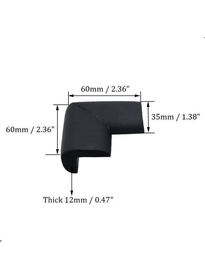 Soft Foam Corner and Edge Protector for Kids, Long Corner Guard, Child Safe Desk Protector, Black Corner Guard  - Image 2