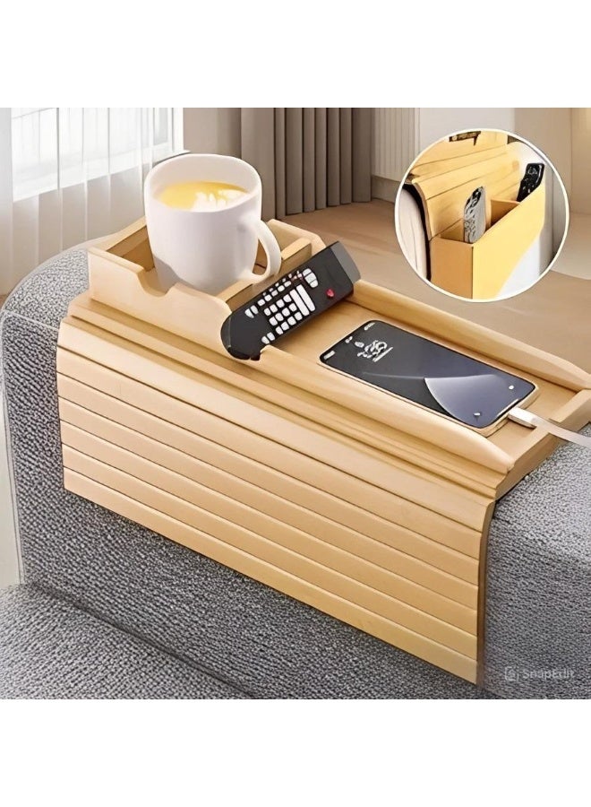 متجر ان زون صينية مسند ذراع أريكة من الخيزران قابله للطي - Image 1