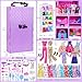 Ecore Fun 86 Pcs Doll Accessories with Closet Wardrobe for 115 Inch Dolls Dress Up Set Including Wardrobe Handbags Dress Shoes Hangers Necklace Pet and Other Accessories No Doll - Image 4