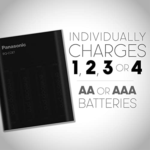 eneloop Panasonic BQ-CC87AKBBA eneloop pro Advanced Individual Battery Charger with Portable Charging Technology, Black - Image 2