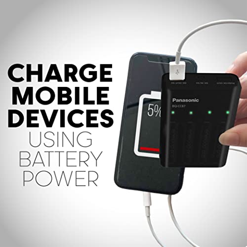 eneloop Panasonic BQ-CC87AKBBA eneloop pro Advanced Individual Battery Charger with Portable Charging Technology, Black - Image 5