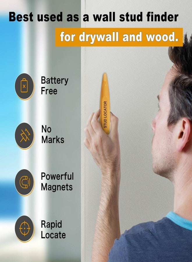 JOTOVO Stud Finder, Magnetic Stud Finder Easy to Use, No Batteries Required, Rapid to Locate Screws, Nails, Metal Studs Through Drywall and Wood - Powerful Magnet Stud Finder - Image 2