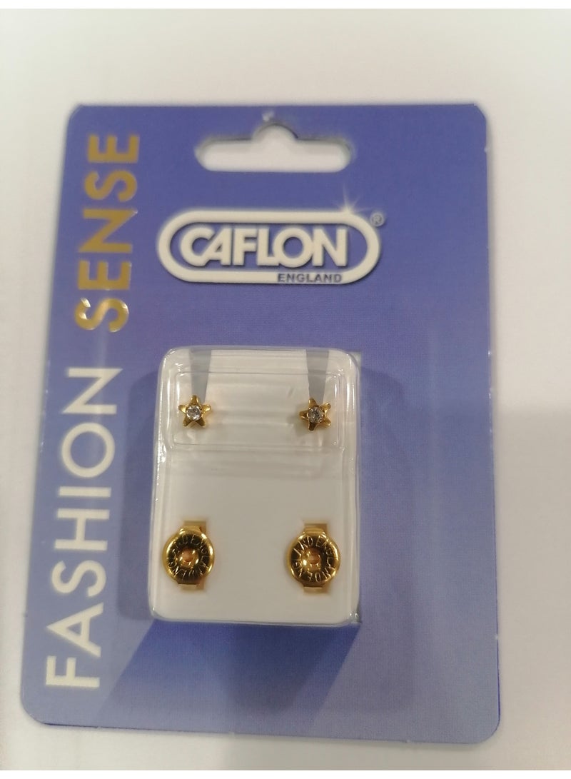 Caflon medical earrings golden star