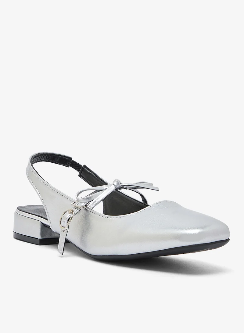 Ginger Bow Detail Classic Ballet Flats Gold