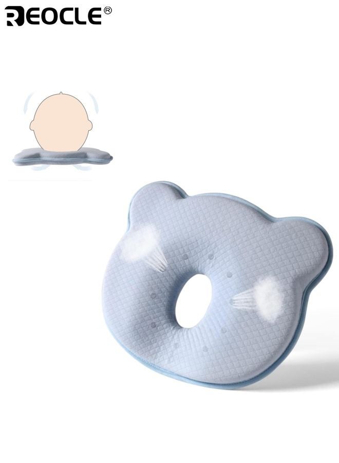 REOCLE Baby's Memory Foam Baby Pillow with Breathable Design and Soft Support Infant Head Support Pillow with Flat Head Prevention for Nursery Bedding Use - Image 2