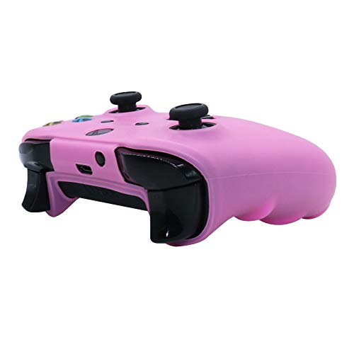 RALAN Pink Skins RALAN,Silicone Controller Cover Skin Protector Compatible for Xbox One S/X Controller (Pink Pro Thumb Grip x 2,Cat + Skull Cap &Cover Grip x 2) - Image 5
