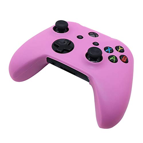 RALAN Pink Skins RALAN,Silicone Controller Cover Skin Protector Compatible for Xbox One S/X Controller (Pink Pro Thumb Grip x 2,Cat + Skull Cap &Cover Grip x 2) - Image 4