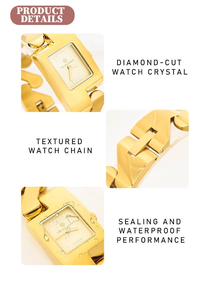 Generic Automatic Women Watch Self Winding Mechanical Fashion Bracelet Set Luxury Stainless Steel Luminous Date Waterproof Ladies Wrist Watch  - Image 5