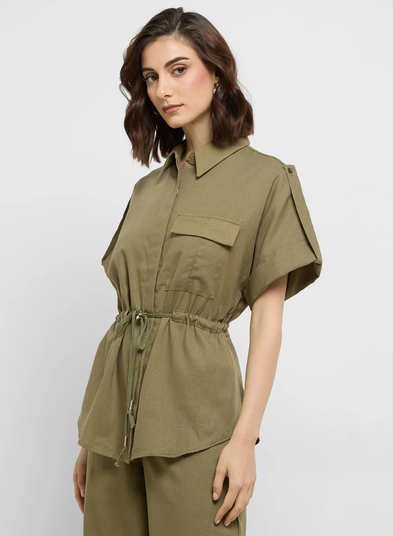 ايلا Button Down Shirt & Pant Set