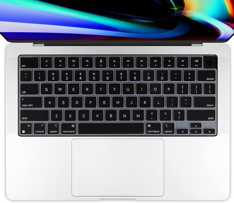 Oaky Keyboard Protector for 2021-2024 Release MacBook Air 15.3 inch [A3114 A2941 M2/M3] & MacBook Air 13.6 inch [A3113 A2681 M2/M3] Keyboard Skin Guard - Silicon Black - Image 1