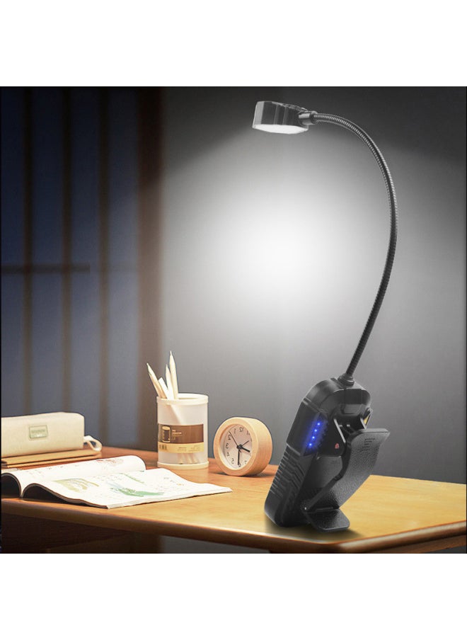Generic LED Induction Hose Book Clip Lamp Desk Lamp USB Charging Multifunctional Work Lamp Night Fishing Bait Lamp-Color:K320-Multi-function Book Clip Lamp  - Image 1
