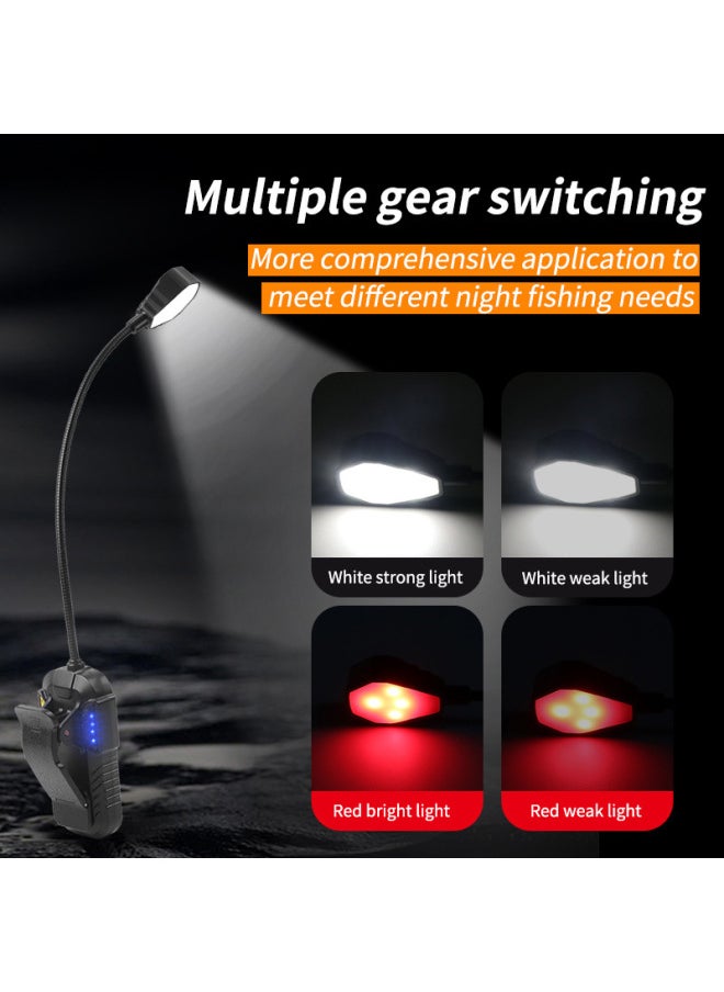 Generic LED Induction Hose Book Clip Lamp Desk Lamp USB Charging Multifunctional Work Lamp Night Fishing Bait Lamp-Color:K320-Multi-function Book Clip Lamp  - Image 2