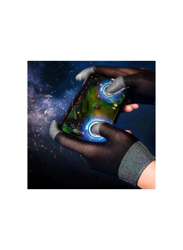 الأزرق جي دبليو قفازات لعبة ببجي موبايل، قفازات شاشة تعمل باللمس، أطراف أصابع من الألياف الموصلة، مقاومة للعرق، غير قابلة للانزلاق، فائقة - Image 5