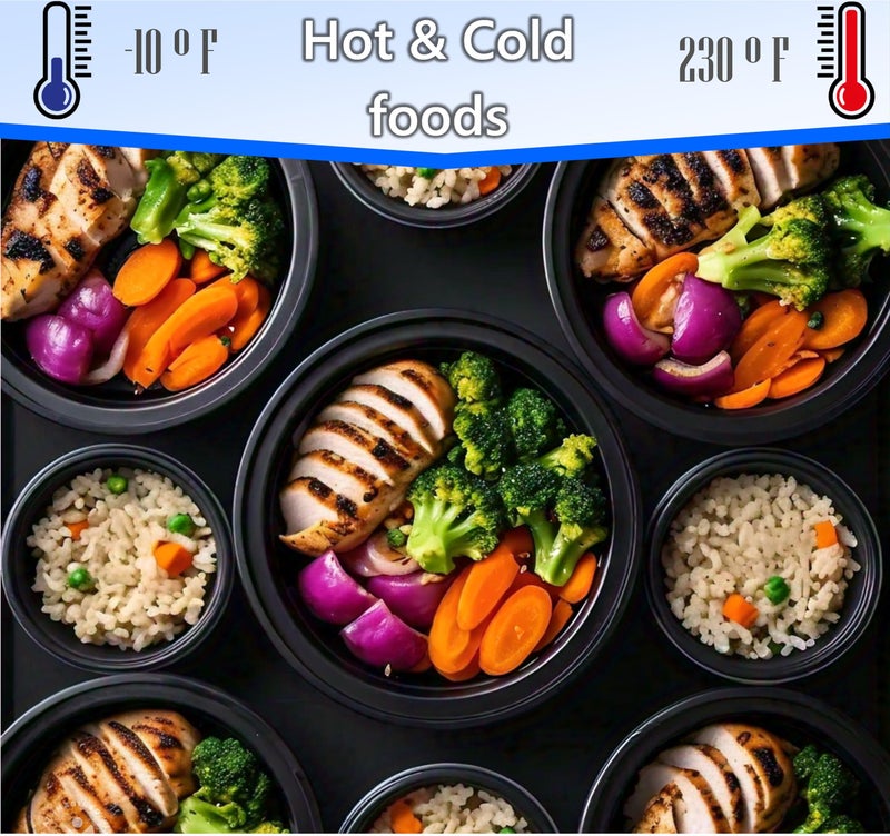 Mr. Miracle Clear Plastic Takeout Containers - Durable and Sturdy Clamshell Food Boxes for To-Go and Storage Disposable Clam Shell Containers, Bulk Pack - Easy Open Hinge Design (Round - 25 Pack, 24 Ounce) - Image 4