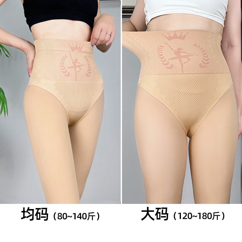 Bare Leg Artifact Single Layer Women'S Plus Fat Plus Size Skin Color Nude Fleece-Lined Integrated Water Light Tights - Image 5