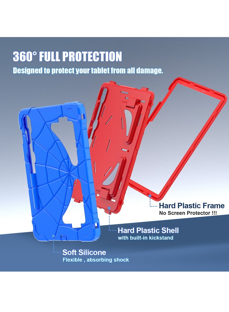 Case for Samsung Galaxy Tab S7/S8/S9(11-inch)/S9 FE(10.9-Inch) /S10 FE(11-Inch) Shockproof Protective Cover with Pencil Holder Shoulder Strap Kickstand for Kids Children  - Image 4