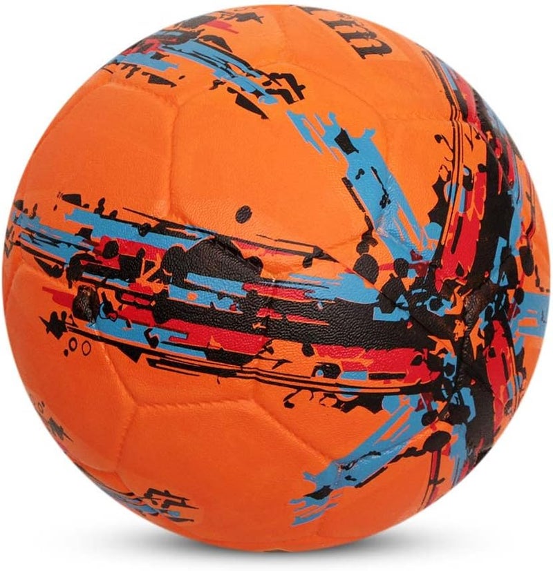 Nivia Storm Football, Training Ball, 32 Panels, Durable Rubber Cover Molded, Butyl Threadwounded Bladder, For Hard Ground & Artificial Turf (Orange, Size - 5) - Image 5