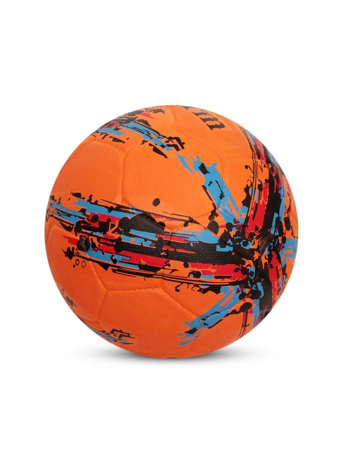 نيفيا كرة قدم ستورم، كرة تدريب، 32 لوحة، غطاء مطاطي متين مصبوب، مثانة ملفوفة بخيوط بوتيل، للأرضيات الصلبة والعشب الصناعي (برتقالي، مقاس - 5) - Image 4