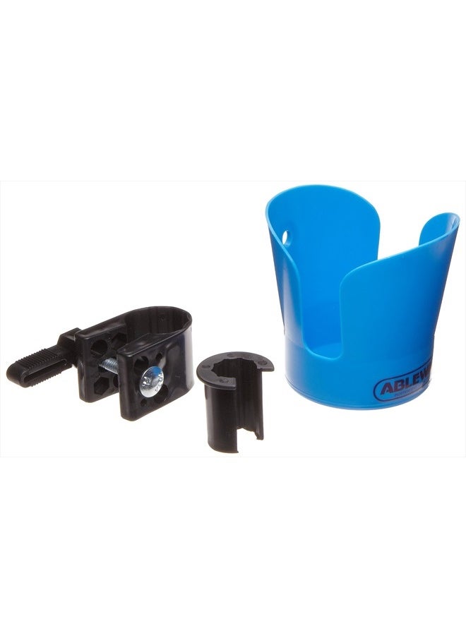 SP Ableware Wheelchair Cup Holder for Wheelchair Frames, Bed Rails and Other 1-Inch Tubular Frames - Blue (706220001) 