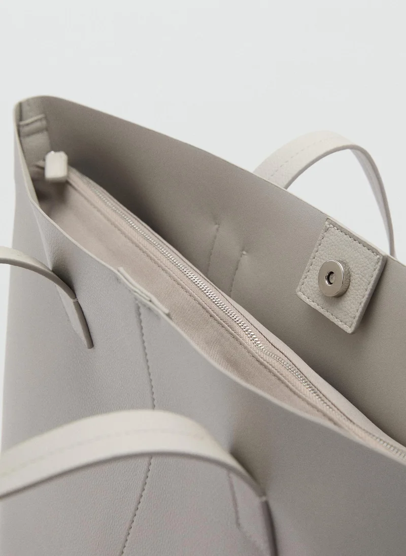 MANGO Shopper Bag With Double Handle