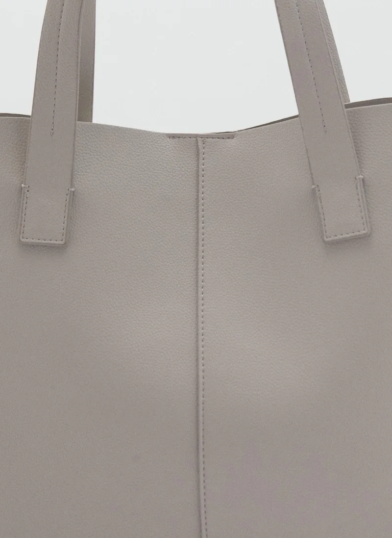 MANGO Shopper Bag With Double Handle