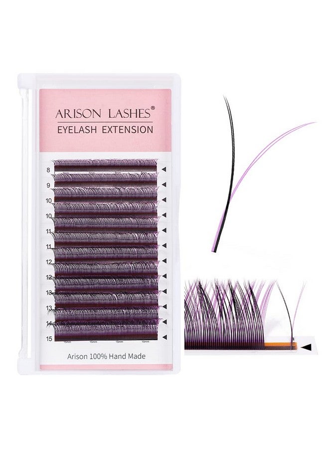 ARISON LASHES Dark Purple Yy Eyelash Extension Lashes C Curl 0.07Mm 8 15Mm Faux Mink Cluster Lash Extensions Soft Y Lashes Extensions Premade (8 15Mm 0.07 Cdark Purple) - Image 1