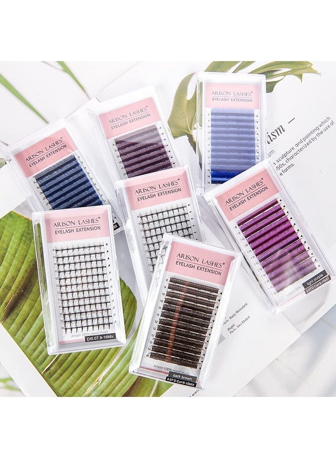 ARISON LASHES Dark Purple Yy Eyelash Extension Lashes C Curl 0.07Mm 8 15Mm Faux Mink Cluster Lash Extensions Soft Y Lashes Extensions Premade (8 15Mm 0.07 Cdark Purple) - Image 4