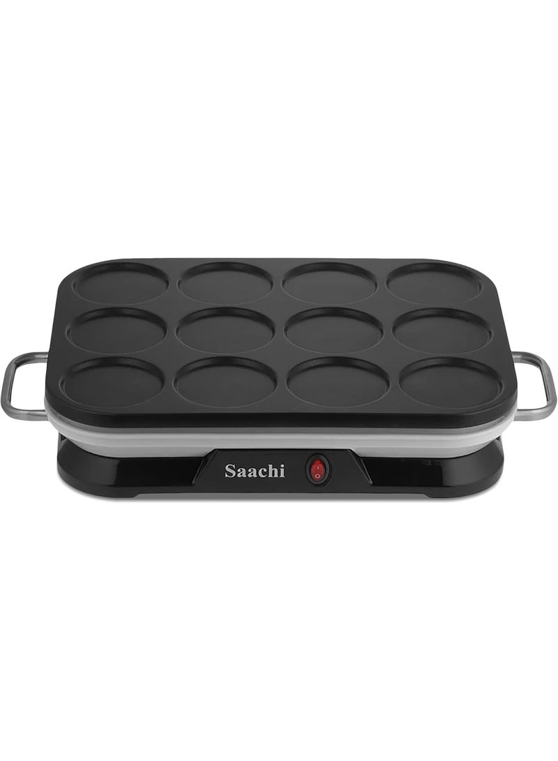 Sachi 2-in-1 Pancake & Mini Crepe Maker, 1600W, Makes 12 Pancakes or 12 Mini Crepes, Non-Stick Plate, Auto Temperature Control, Cool Touch Handles - Image 1