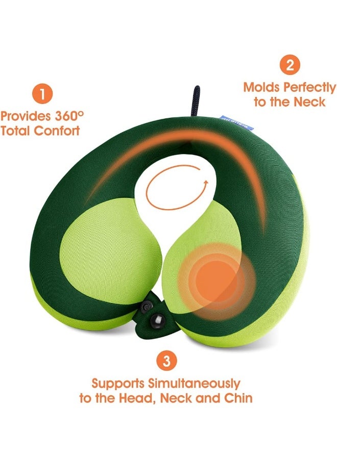 INFANZIA INFANZIA Kids Chin Supporting Travel Neck Pillow - Comfortably Supports Head, Neck and Chin, Prevent Head from Falling Forward, Child Size, Green  - Image 4