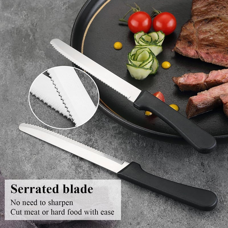 ReaNea Steak Knives Set of 12, Stainless Steel Steak Knife Set, Serrated Steak Knives, Gifts for Home, Restaurant, Parties, Wedding, Camping, Outdoor - Image 5