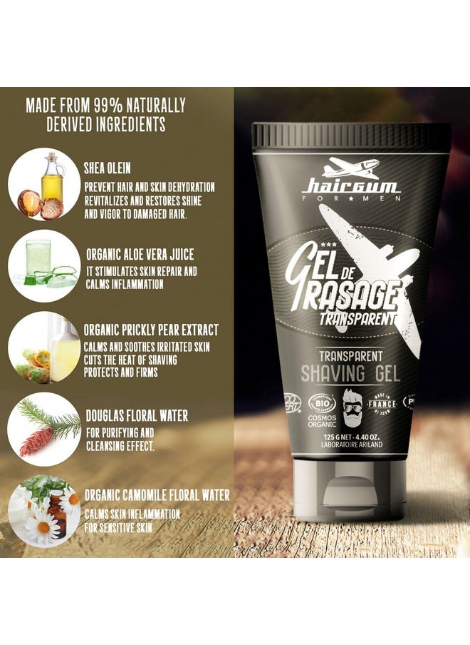 Hairgum - Airgum Organic Transparent Hair Scrunchie Gel Mens Shaving Gel Get Smooth Texture Beard Style Clear Gel For Beard Grooming And Beard Shaving - Image 1