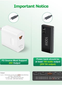 Bukela Starlink Mini Cable 10FT Starlink Mini USB C to DC Power Cable Cord 100W Input USB Type C to DC Cable, DC Power Cable Direct to USB-C for Starlink Mini Work with 100W+ PD Source Waterproof 18AWG 2M  - Image 5