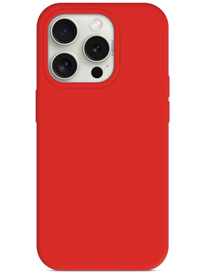 CATANES iPhone 15 Pro Max Case Silicone Case Cover Durable and Anti Scratch Back Cover Red  - Image 4