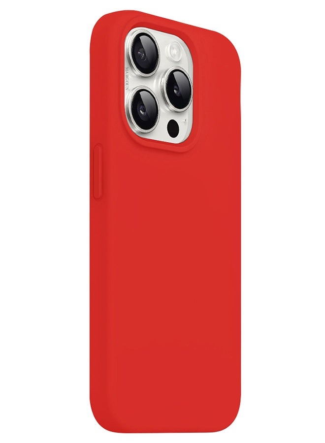 CATANES iPhone 15 Pro Max Case Silicone Case Cover Durable and Anti Scratch Back Cover Red  - Image 3