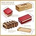 Hanaive 5 Pack Christmas Puzzle Box Gift Wooden Secret Money Puzzle Box with Hidden Compartments 3D Wooden Brain Teaser Magic Drawers Difficult Cash Gifts for AdultsRetro Style - Image 4