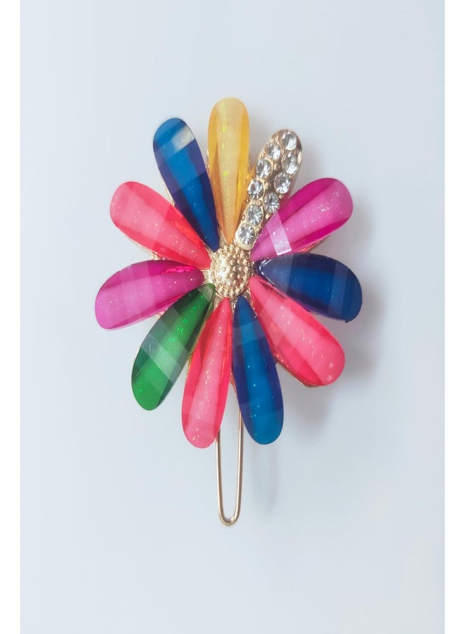 JPV Latest Korean Fashion Style Flower Lock Hair Clip Pin Hair Accessories Set For Women And Girls (4 Pcs, Multicolor) - Image 3