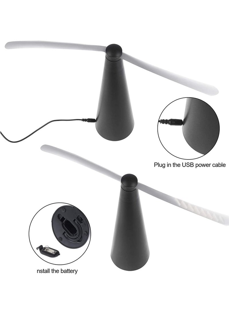 SYOSI Fly Fan for Tables Indoor Outdoor Meal, Portable Table Fly Fan Keep for Your Food Clean Fly Deterrent Fan for Indoor Outdoor Meal Food Fly Fans Keep Flies Away from Your Food and Your Family (2pcs) - Image 4