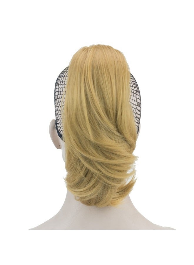 IMISSU Cute Short Claw Ponytail Grab Hairpieces Thick Clip In Hair Extensions Little Pony Tail Hair Pieces (Ash Blonde) - Image 3