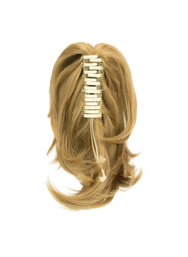 IMISSU Cute Short Claw Ponytail Grab Hairpieces Thick Clip In Hair Extensions Little Pony Tail Hair Pieces (Ash Blonde) - Image 4
