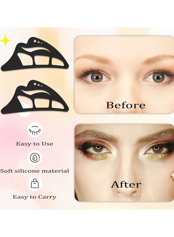 4PCS 5 In 1 Silicone Eyeshadow Stencil, Reusable Eye Makeup Tool for Beginners - Image 4